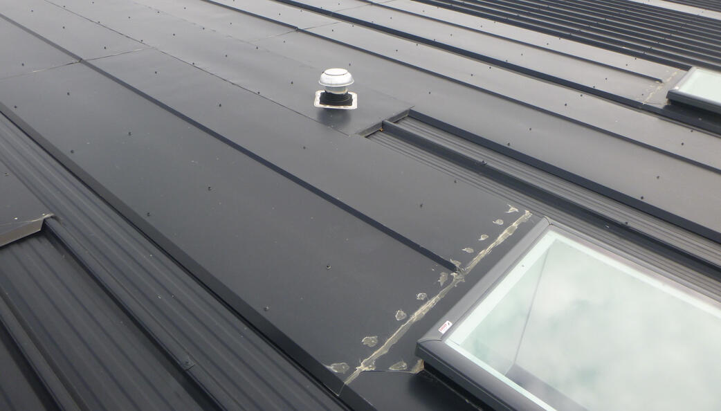 Photograph showing roofing design and quality control in action